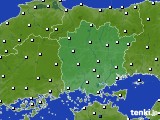 2020年02月01日の岡山県のアメダス(風向・風速)