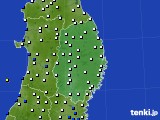 岩手県のアメダス実況(風向・風速)(2020年02月01日)