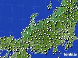 北陸地方のアメダス実況(風向・風速)(2020年02月02日)