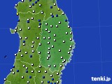 岩手県のアメダス実況(風向・風速)(2020年02月02日)