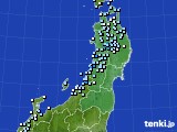 東北地方のアメダス実況(降水量)(2020年02月03日)