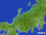 北陸地方のアメダス実況(降水量)(2020年02月03日)