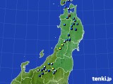 東北地方のアメダス実況(積雪深)(2020年02月03日)