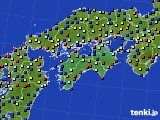 四国地方のアメダス実況(日照時間)(2020年02月03日)