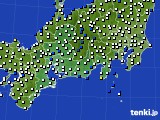 2020年02月03日の東海地方のアメダス(風向・風速)