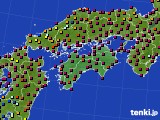 四国地方のアメダス実況(日照時間)(2020年02月04日)