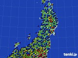 東北地方のアメダス実況(日照時間)(2020年02月05日)