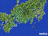 2020年02月05日の東海地方のアメダス(風向・風速)