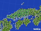 2020年02月05日の中国地方のアメダス(風向・風速)