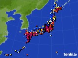 アメダス実況(日照時間)(2020年02月06日)