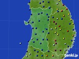 2020年02月06日の秋田県のアメダス(日照時間)