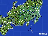 関東・甲信地方のアメダス実況(風向・風速)(2020年02月06日)