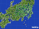 関東・甲信地方のアメダス実況(風向・風速)(2020年02月06日)