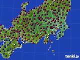 関東・甲信地方のアメダス実況(日照時間)(2020年02月07日)