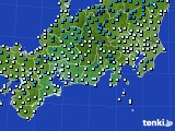 2020年02月07日の東海地方のアメダス(気温)