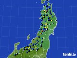 東北地方のアメダス実況(積雪深)(2020年02月08日)
