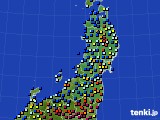 東北地方のアメダス実況(日照時間)(2020年02月09日)