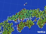 中国地方のアメダス実況(日照時間)(2020年02月09日)