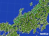 北陸地方のアメダス実況(風向・風速)(2020年02月09日)