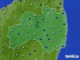 福島県のアメダス実況(風向・風速)(2020年02月09日)