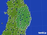 岩手県のアメダス実況(風向・風速)(2020年02月09日)