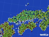 中国地方のアメダス実況(日照時間)(2020年02月10日)