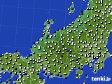 北陸地方のアメダス実況(風向・風速)(2020年02月10日)