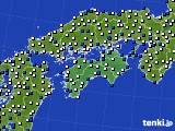 四国地方のアメダス実況(風向・風速)(2020年02月10日)