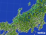 2020年02月11日の北陸地方のアメダス(気温)