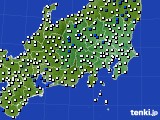 関東・甲信地方のアメダス実況(風向・風速)(2020年02月11日)