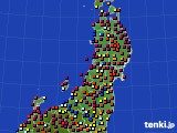 東北地方のアメダス実況(日照時間)(2020年02月12日)