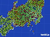 関東・甲信地方のアメダス実況(日照時間)(2020年02月12日)