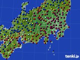 関東・甲信地方のアメダス実況(日照時間)(2020年02月13日)