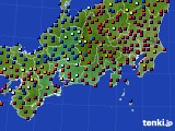 2020年02月13日の東海地方のアメダス(日照時間)