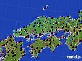 中国地方のアメダス実況(日照時間)(2020年02月13日)