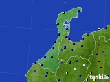 石川県のアメダス実況(日照時間)(2020年02月13日)