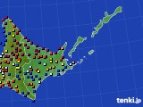 道東のアメダス実況(日照時間)(2020年02月13日)