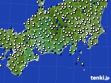 東海地方のアメダス実況(風向・風速)(2020年02月13日)