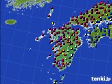 九州地方のアメダス実況(日照時間)(2020年02月14日)