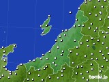 新潟県のアメダス実況(風向・風速)(2020年02月14日)