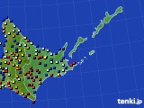 道東のアメダス実況(日照時間)(2020年02月15日)