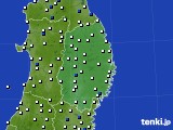 岩手県のアメダス実況(風向・風速)(2020年02月15日)