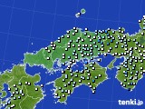 中国地方のアメダス実況(降水量)(2020年02月16日)