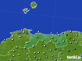 鳥取県のアメダス実況(降水量)(2020年02月16日)