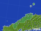 島根県のアメダス実況(降水量)(2020年02月16日)