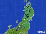 東北地方のアメダス実況(積雪深)(2020年02月16日)