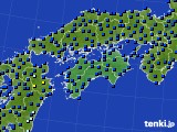 四国地方のアメダス実況(日照時間)(2020年02月16日)