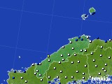 島根県のアメダス実況(風向・風速)(2020年02月16日)