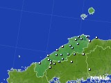 島根県のアメダス実況(降水量)(2020年02月17日)