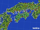 四国地方のアメダス実況(日照時間)(2020年02月17日)